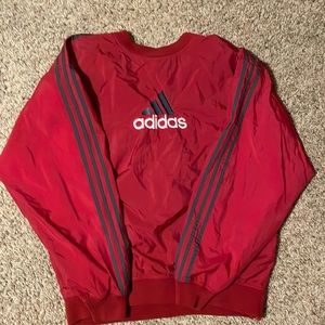 Vintage Adidas Windbreaker Material Crewneck